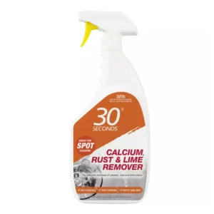 30 Seconds Calcium Rust & Lime Remover spray bottle with trigger sprayer for mineral deposit removal