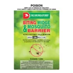 No Mosquitoes Biting Midge and Mosquito Barrier spray bottle with green background and no-mosquito symbol