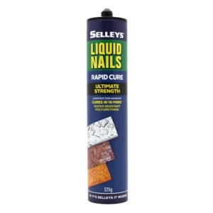 Liquid Nails Rapid Cure 325g – Selleys high-strength construction adhesive for fast and durable bonding.