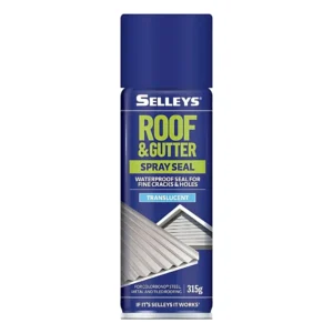 Selleys Roof & Gutter Spray Sealant 315g – Easy-to-use waterproof sealant for roofs and gutters.