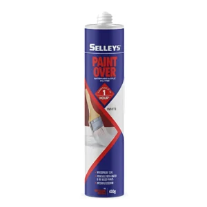 Selleys Paint Over White 410g – fast-drying, paintable sealant for indoor and outdoor use.