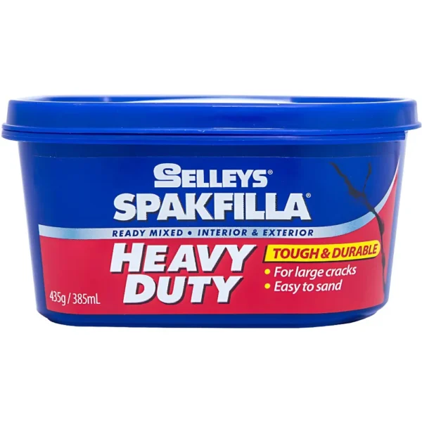 Selleys Spakfilla Heavy Duty 435g – Tough, ready-mixed filler for interior and exterior cracks and holes.