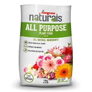 Amgrow Naturals All Purpose Fertiliser 2.5kg, a nutrient-rich organic blend for healthier plants, stronger roots, and improved soil quality.