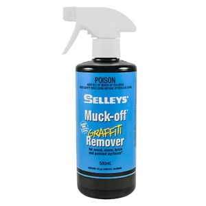 Selleys Muckoff Graffiti Remover 500ml – a powerful solution for removing graffiti, paint, and tough stains from various surfaces.