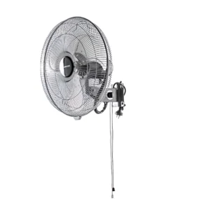 Dynabreeze 450mm Industrial Oscillating Wall Fan mounted on a wall, providing powerful airflow for cooling large spaces.