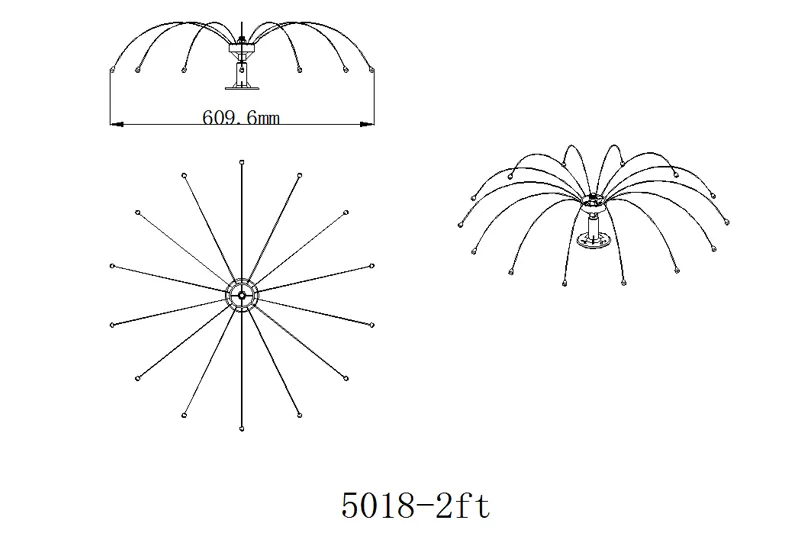 Pestrol Spider Bird Deterrent - 2ft - Technical Drawing