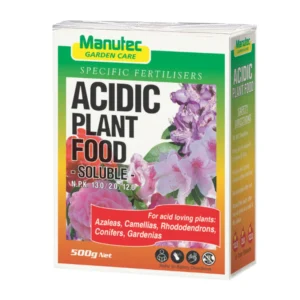 Manutec Acidic Plant Food – Specialised fertiliser for acid-loving plants like Azaleas, Camellias, and Hydrangeas.