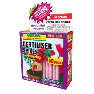 Manutec Plant Food Spikes for Flowering Plants - 50 Pack - Suitable for Indoor and Outdoor Use