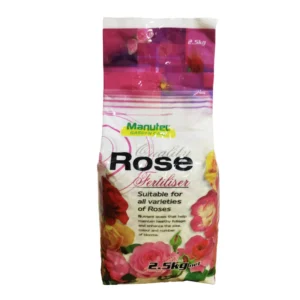 Manutec Rose Fertiliser 2.5kg – Balanced fertiliser for rose gardens, providing essential nutrients for healthier growth and vibrant blooms.