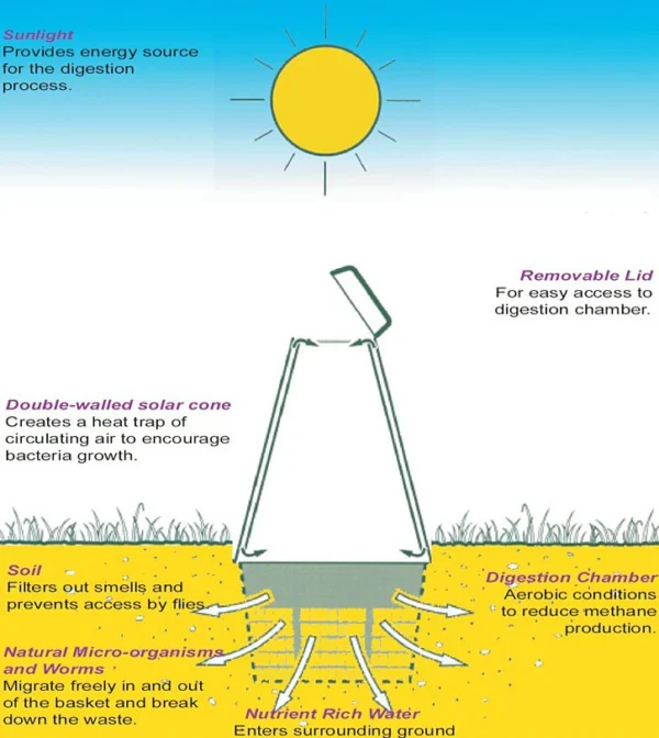 the Maze Green Cone Food Digestion System