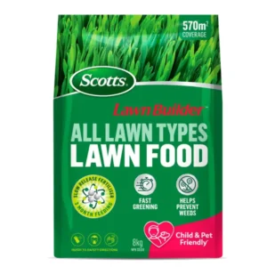 Scotts All Purpose Lawn Builder 8kg - Fertilizer for all lawn types with child and pet friendly formula