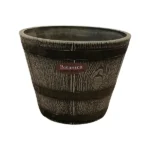 Barrell Style Pot Charcoal 25cm