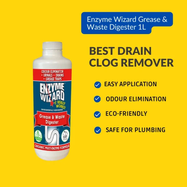 Enzyme Wizard Grease & Waste Digester 1L – Powerful enzyme-based grease and waste remover