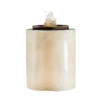 Propane gas canister for use with outdoor gas fire pits.