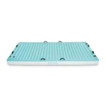 Inflatable pool mat with ribbed surface, perfect for relaxing in the pool