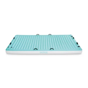 Inflatable pool mat with ribbed surface, perfect for relaxing in the pool