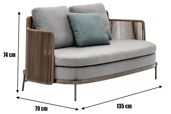 Solenne Two Seater Loveseat Sofa