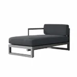 Notte Outdoor Modular Lounge Sofa with black cushions