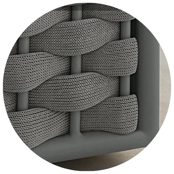 Close-up of Woven Design on Outdoor Sofa