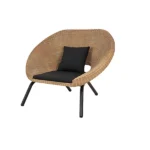 Stylish Elysium Rattan Outdoor Armchair with a sleek design and black cushion