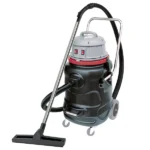 industrial vacuum cleaner equipped with attachments and ergonomic design for versatile cleaning.