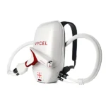 Vycel Backpack Sprayer with a sleek side view highlighting the compact design.