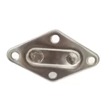 Stainless Steel Diamond Eye Pad with four mounting holes for secure attachment, corrosion-resistant design.