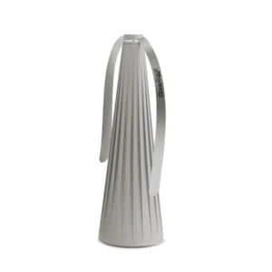 Modern fluted Shooaway in sleek silver, an elegant and eco-friendly fly deterrent for both indoor and outdoor use.