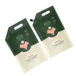 Two refill pouches of Wild the Water Protect organic plant spray, 500ml each for natural plant protection