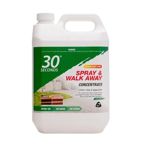 30 Seconds Spray & Walk Away 2L Concentrate – Moss, Mould & Algae Remover for Outdoor