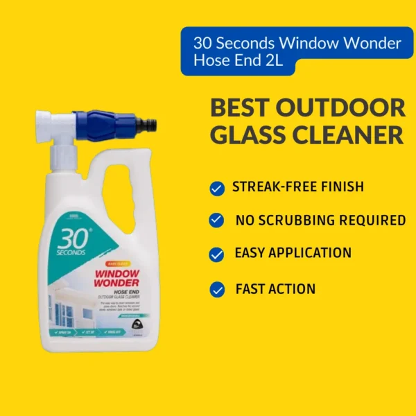 30 Seconds Window Wonder Hose End 2L – Streak-free outdoor glass cleaner from Pestrol Australia