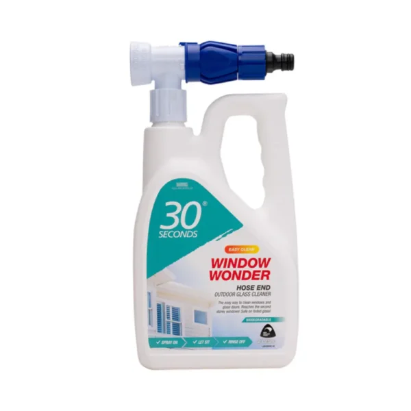 30 Seconds Window Wonder – Streak-Free Outdoor Glass and Window Cleaner with Hose Attachment