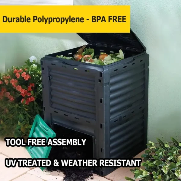 Pestrol Outdoor Compost Bin 470L - Place Anywhere in the yard with its weatherproof construction