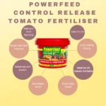 Tomato Fertiliser PowerFeed - 1kg controlled release plant food for healthy tomatoes, improved soil health, and maximized yields.