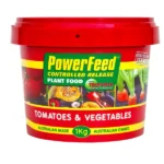 PowerFeed Controlled Release Fertiliser for Tomatoes and Vegetables - 1kg plant food designed for healthy growth and nutrient enrichment.