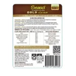 Seasol Concentrate Gold back label showing application rates, ingredients, and usage instructions