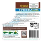 Soil Wetter product label showing application instructions, QR code, and usage diagrams. Contains detailed product information and hose-on application steps.