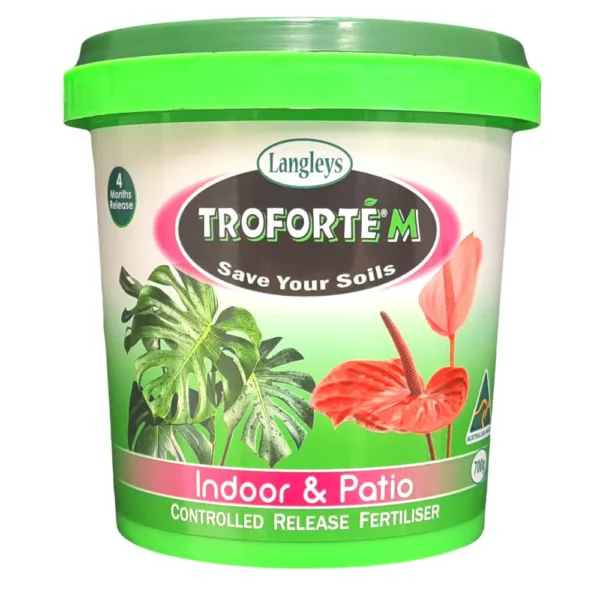 Troforte Indoor & Patio 700g - Controlled Release House Plant Fertiliser for vibrant indoor and patio plant growth.