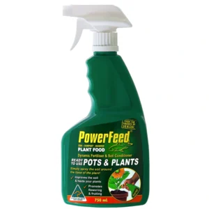 PowerFeed Pots & Planter Spray 750 ml - Liquid fertiliser for potted plants that boosts growth and flowering while improving soil health.