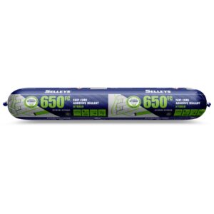 Selleys 650FC Adhesive Sealant White Sausage - 600mL for quick curing and strong bonding applications