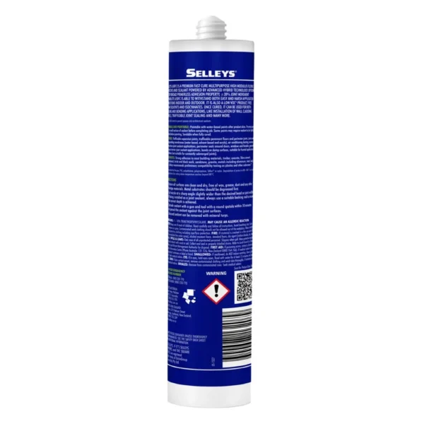 Selleys 650FC Fast Cure Adhesive Sealant White - 300mL for excellent adhesion and durability