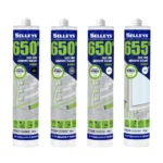 Selleys 650FC Fast Cure Adhesive Sealant Clear - 300mL for clear, waterproof sealing