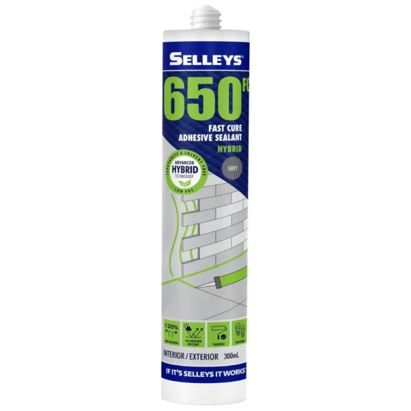 Selleys 650FC Fast Cure Adhesive Sealant Grey - 300mL