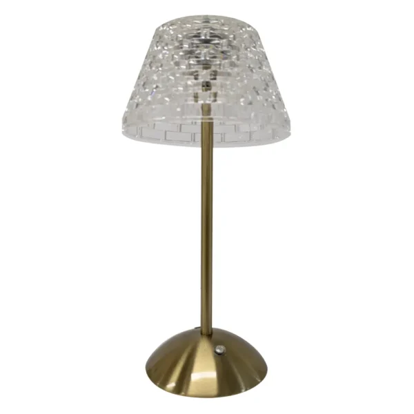 Alfrescolite Cordless Crystal Lamp with a stunning faceted design, creating a beautiful ambient glow.