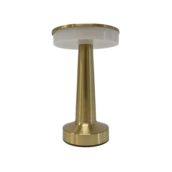 Sleek Alfrescolite Golden Rechargeable LED Lamp with a modern design, perfect for ambient lighting.