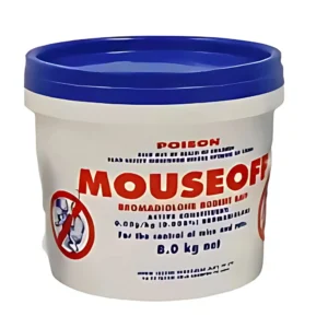 MOUSEOFF Bromadiolone Rodent Grain Bait Pail 8kg - Effective Rat & Mouse Control