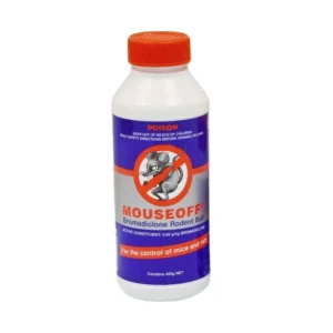 Buy MOUSEOFF® Bromadiolone Rodent Grain Bait Bottle 400g – Powerful Bromadiolone Rat Bait for effective rodent control in homes, farms, and businesses.