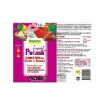 Manutec Liquid Potash Plus product packaging, showing its easy-to-use liquid form and suitability for all flowering and fruiting plants.